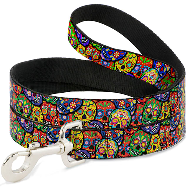 Buckle Down Pet Leash Colorful Calaveras Stacked 6 Ft Petco
