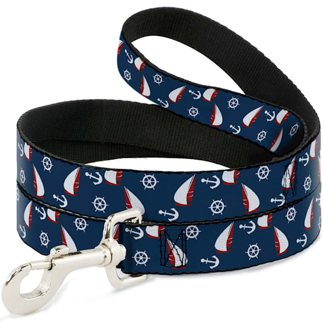 Buckle-Down Pet Leash Sailboat, Anchor and Helm, 6 ft. - Carousel image #1