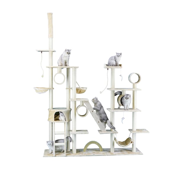 Go Pet Club FC06 Beige Cat Tree Condo Furniture, 108" H - Carousel image #1