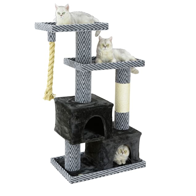 Go Pet Club Sequoia 49" Cat Tree with Condos and Giant Rope - Carousel image #1