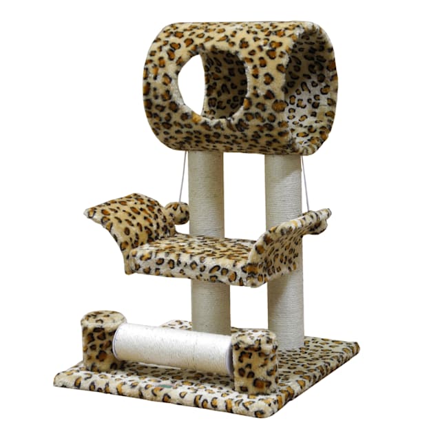 Leopard print cat tower 2025
