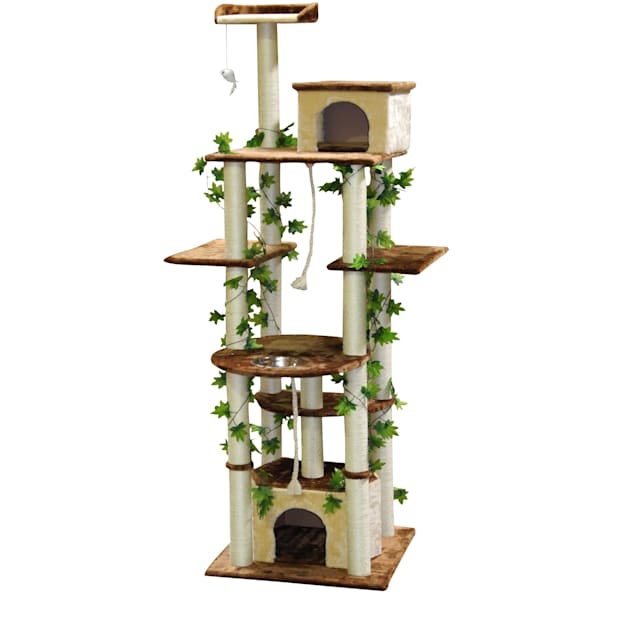 Cat tree with feeder bowl store