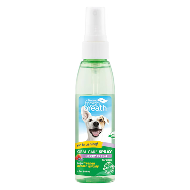 TropiClean Fresh Breath Berry Fresh Oral Care Spray for Dogs, 4 fl. oz. - Carousel image #1