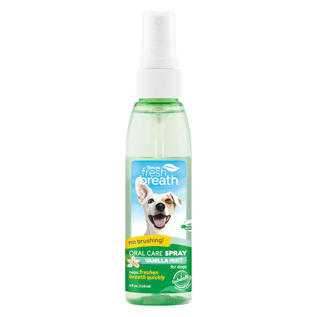 TropiClean Fresh Breath Vanilla Mint Oral Care Spray for Dogs, 4 fl. oz. - Carousel image #1