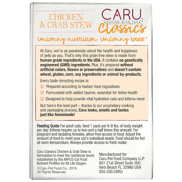 Caru classics deals cat food