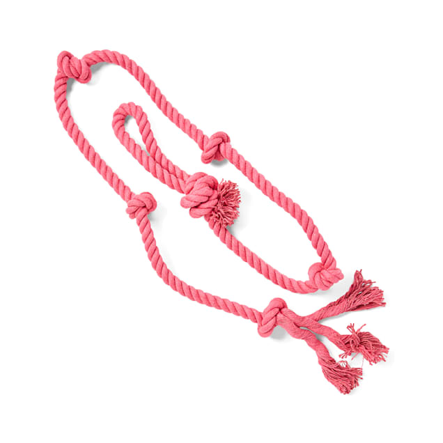 Tumbo Tough Tug Pink Knotted rope Tug-O-War Dog Toy, 5 ft.