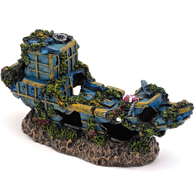 Penn Plax Sunken Treasure Ship, 12.75 L X 4.5 W