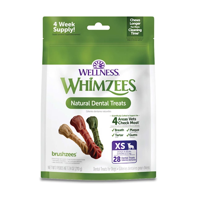 Whimzees Natural Grain Free Daily Dental X Small Dog Treats 7.4