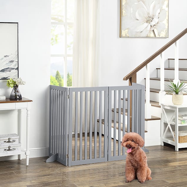 Panel Freestanding Wooden Pet Gate By PETMAKER