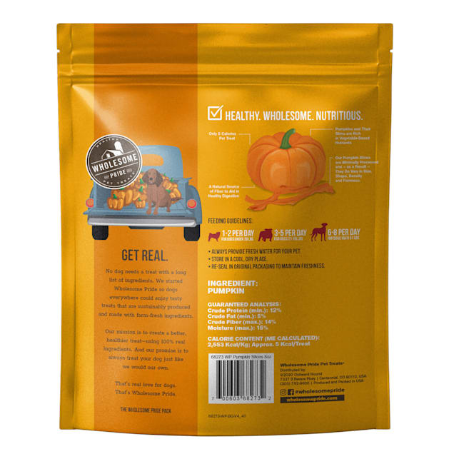 Wholesome Pride Pumpkin Strips Dog Treats 8 oz. Petco