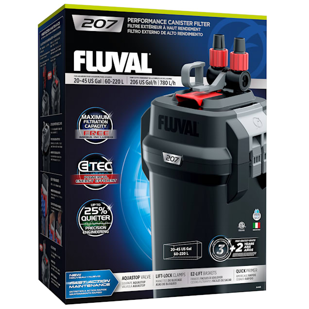 Fluval 207 Performance Canister Filter 120Vac, 60Hz Petco