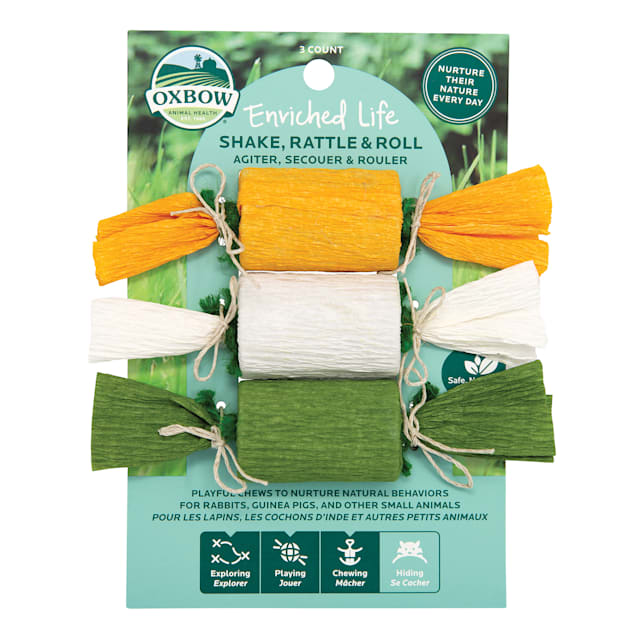Oxbow Enriched Life Shake, Rattle & Roll Chew for Rabbits, Count of 3 - Carousel image #1