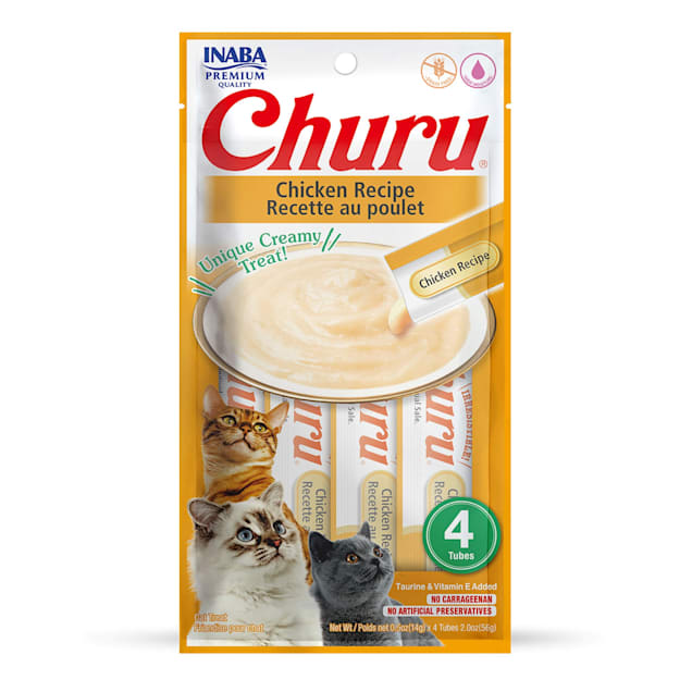 Inaba Churu Chicken Recipe Cat Treats 2 oz. Count of 4 x .5 oz