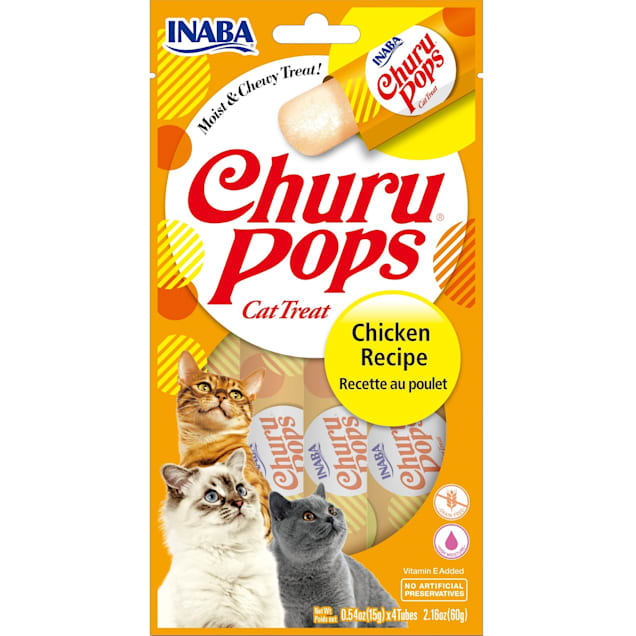 Inaba Churu Pops Chicken Receipe Cat Treats, 2.16 oz ...