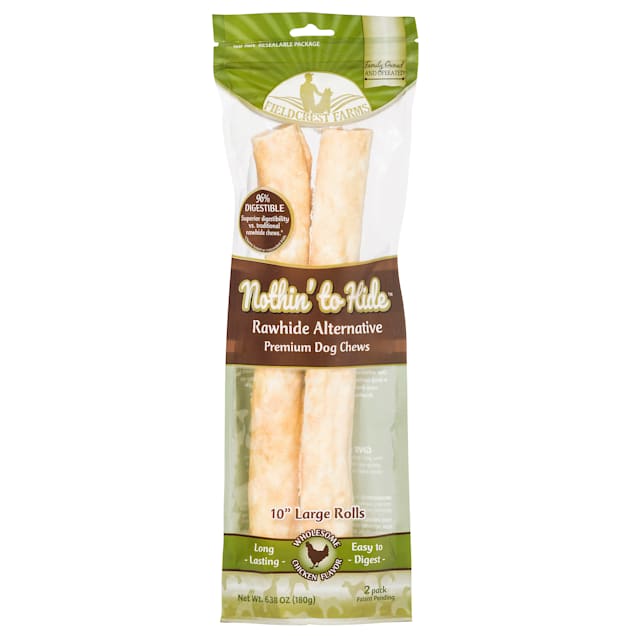 Fieldcrest Farms Nothin' to Hide 2 Pack Chicken Roll Dog Chew, 180 Gram - Carousel image #1