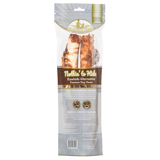 Fieldcrest Farms Nothin to Hide 2 Pack Beef Roll Dog Chew 180