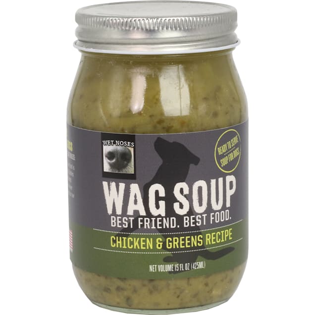 Wet Noses Wag Soup Chicken and Greens Recipe Wet Dog Food, 15 oz. - Carousel image #1