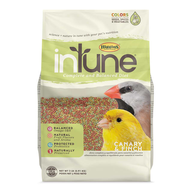 Higgins inTune Complete and Balanced Diet Fruit Extruded Canary & Finch Bird Food, 2 lbs. - Carousel image #1