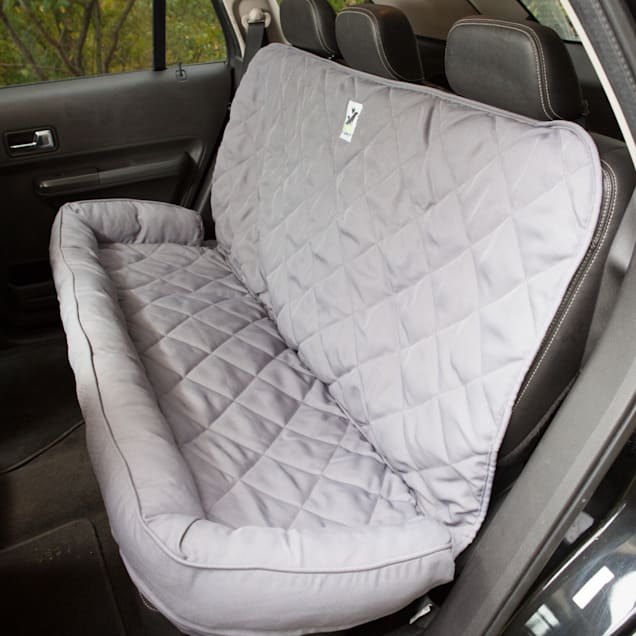 3 Dog Pet Supply Back Seat Protector with Bolster - Grey