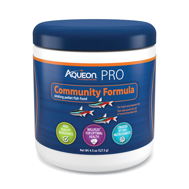 Aqueon Pro Community Formula Fish Food Pellet, 4.5 oz. - Carousel image #1