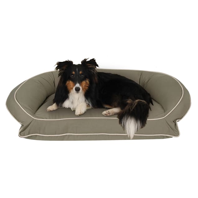 Carolina Pet Company Classic Canvas Memory Foam Bolster Dog Bed, 27" L X 36" W - Carousel image #1