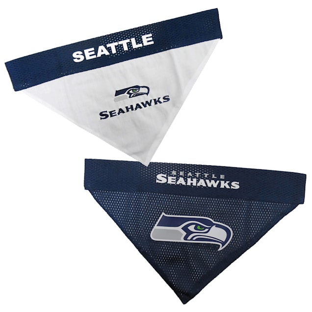 Pets First Seattle Seahawks Reversible Pet Bandana, Small/Medium - Carousel image #1
