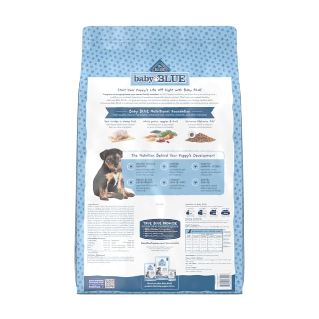 Blue Buffalo Baby Blue Natural Healthy Growth Formula Chicken and Brown Rice Recipe Dry Puppy Food 24 lbs
