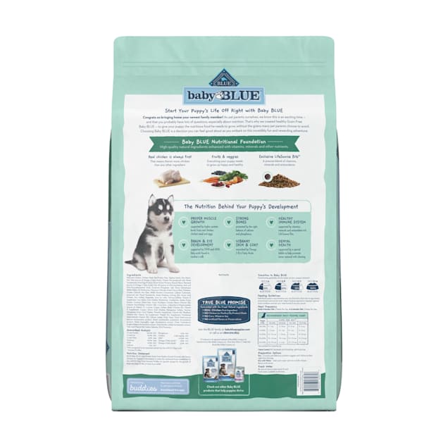 Blue Buffalo Baby Blue Grain Free High Protein Natural Chicken And Pea Recipe Dry Puppy Food 20 Lbs Petco