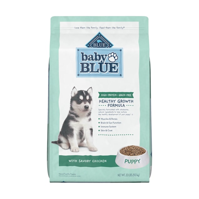Blue Buffalo Baby Blue Grain Free High Protein Natural Chicken and Pea Recipe Dry Puppy Food, 20 lbs. - Carousel image #1