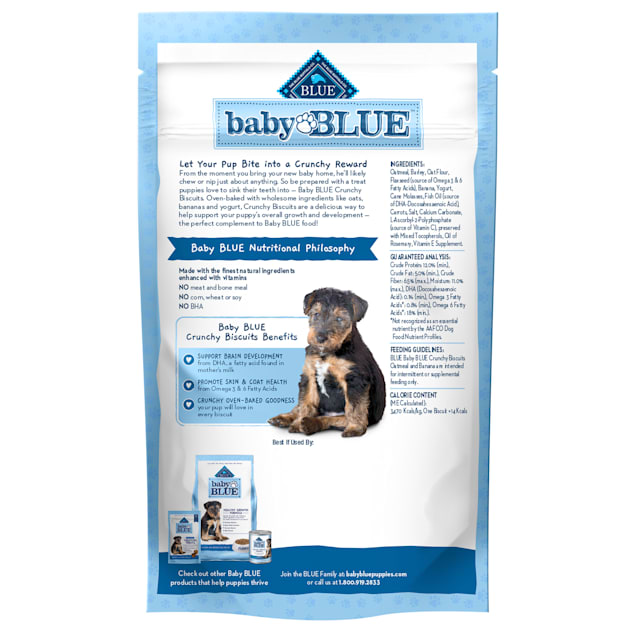 Blue Buffalo Baby Blue Natural Crunchy Biscuits Banana Oatmeal