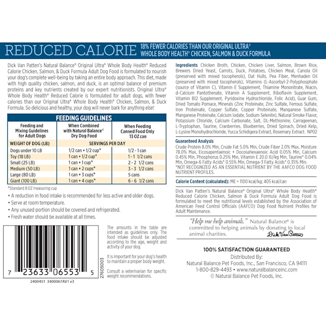 Natural balance puppy feeding chart top