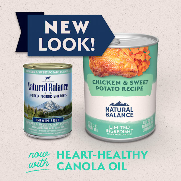 Natural Balance Limited Ingredient Adult Grain Free Wet Canned Dog Food Chicken Sweet Potato Recipe 13 oz. Case of 12