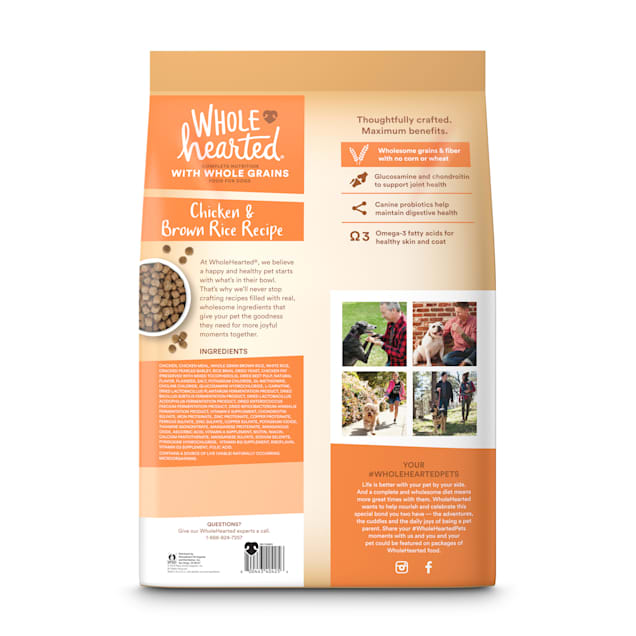 Wholehearted dog food large breed sale