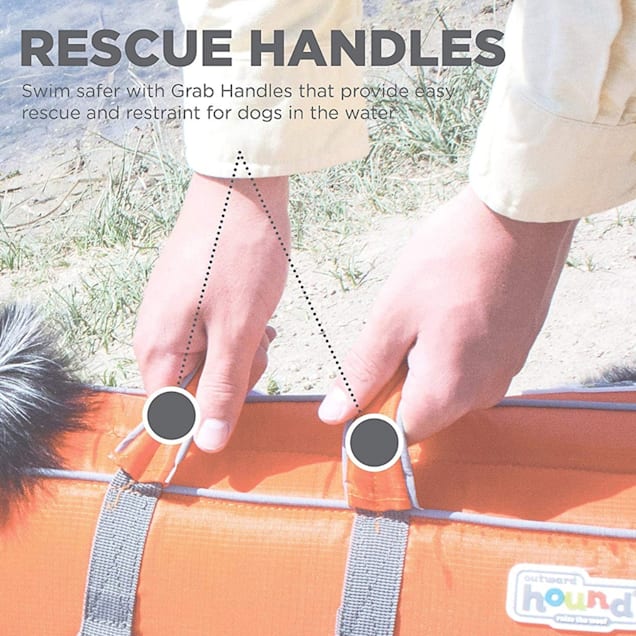 Outward Hound Granby Splash Orange Ripstop Life Jacket for Dogs X Large Petco