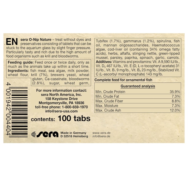 sera o nip nature food 2 1 oz