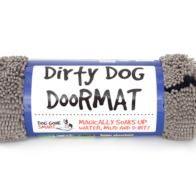 Dog Gone Smart Dirty Dog Grey Doormat for Dogs, 31" L X 20" W - Carousel image #1