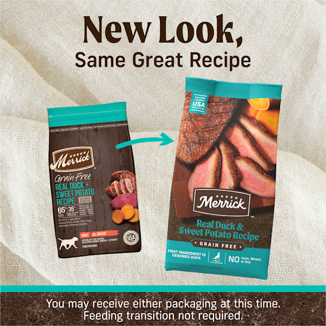 Merrick duck and sweet potato 25 lb discount