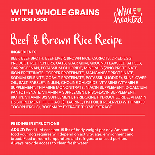 Wholehearted feeding chart on sale