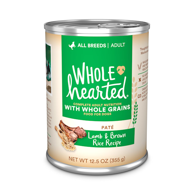 WholeHearted Lamb & Brown Rice Recipe Pate with Whole Grains Wet Dog Food, 12.5 oz., Case of 12 - Carousel image #1