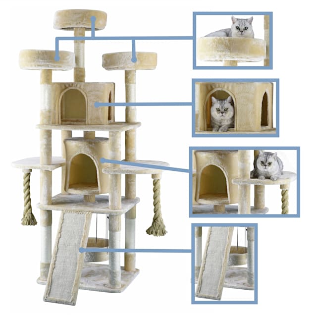 Go Pet Club Jungle Rope Cat Tree House with Sisal Covered