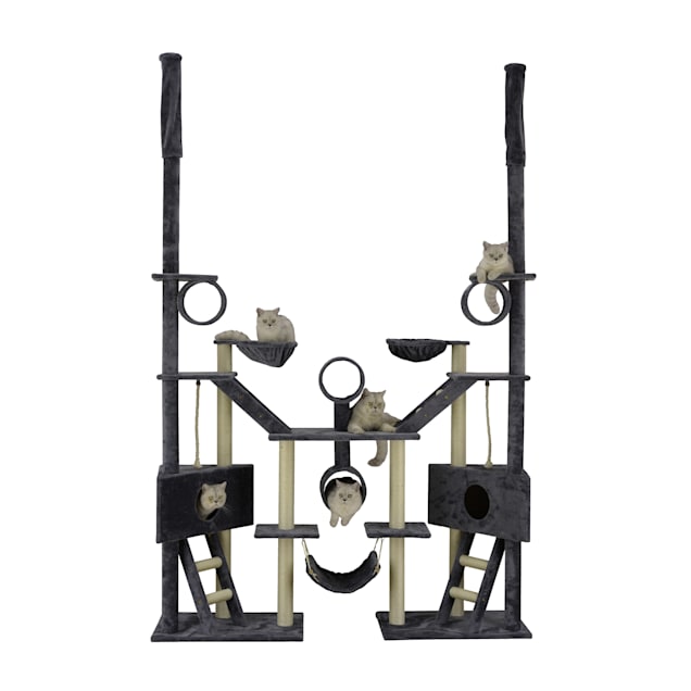 Go Pet Club Gray Cat Tree with Large Houses 106