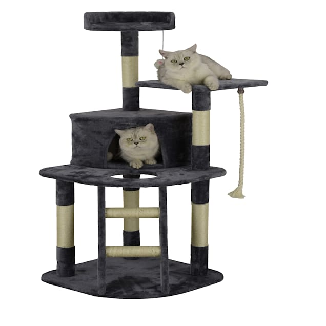Go Pet Club 49" Economical Cat Tree with Sisal Scratching Posts, Grey