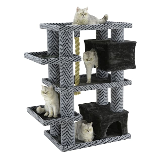Go Pet Club Sequoia Cat Tree House with Jungle Rope LP-855, 50.5" H - Carousel image #1