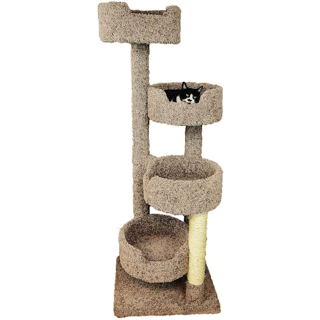 New Cat Condos 4 Level Brown Cat Stairway, 64" H - Carousel image #1