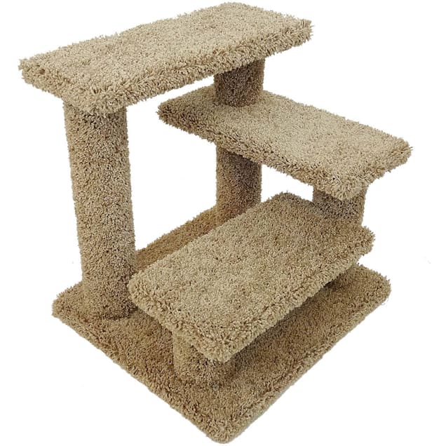 New Cat Condos 3 Level Brown Crazy Pet Steps, 20" H Petco