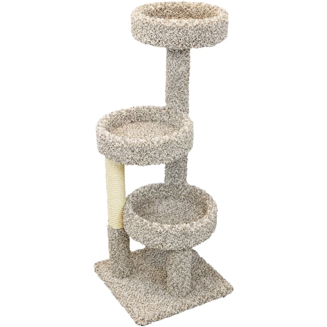 New Cat Condos 3 Tiered Carpeted Solid Wood Cat Tree Tower, 50" H - Carousel image #1