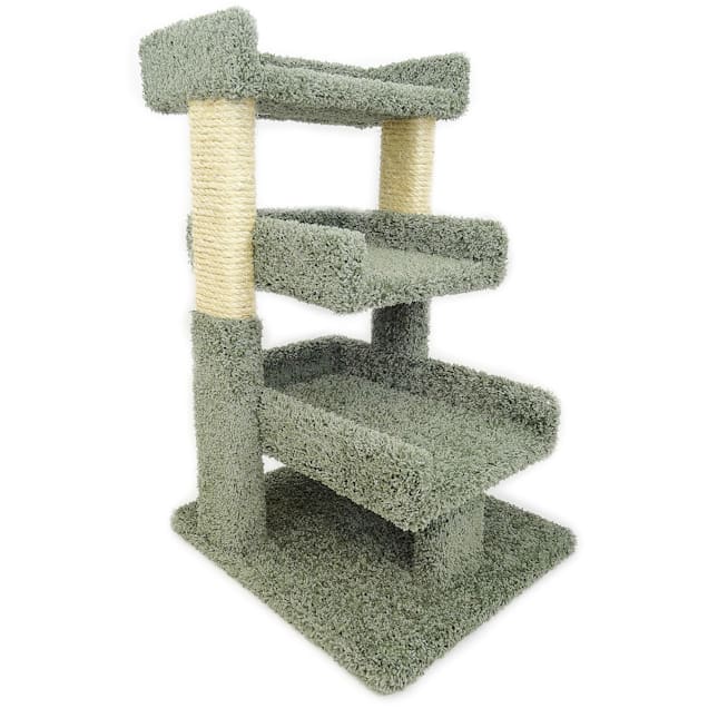 New Cat Condos 3 Level Premier Green Triple Cat Perch, Medium - Carousel image #1
