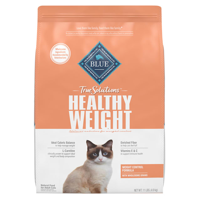 Blue Buffalo True Solutions Fit & Healthy Chicken Recipe Natural Weight Control Adult Dry Cat Food, 11 lbs. - Carousel image #1