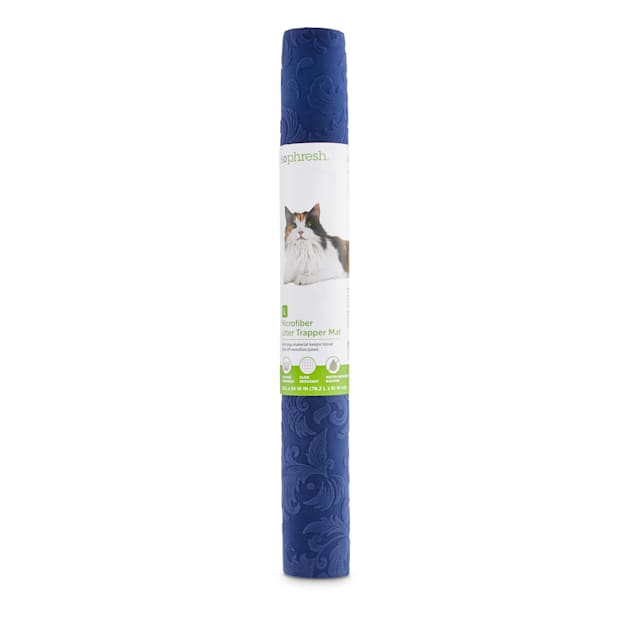 So Phresh Indigo Damask Microfiber Cat Litter Trapper Mat 30