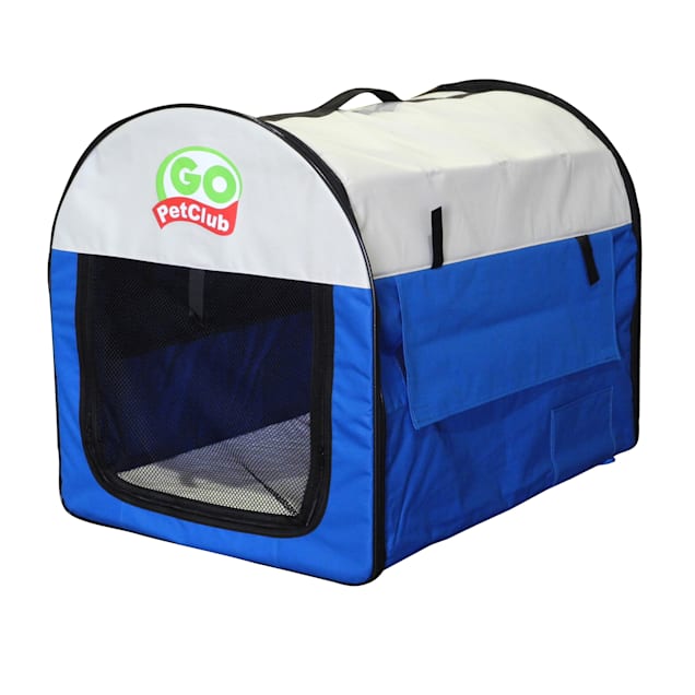 Go Pet Club Folding Soft Blue Dog Crate, 17.5" L X 14.5" W X 16.5" H - Carousel image #1